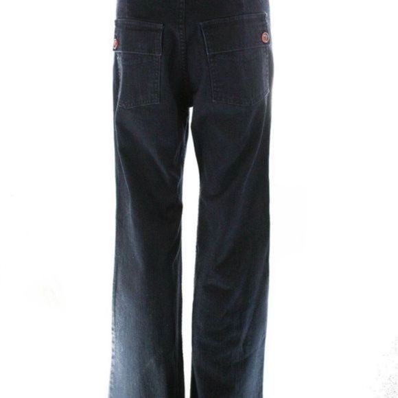 GREY ANT- Navy Cotton Wide Leg Pants Size 8 - Picture 7 of 9